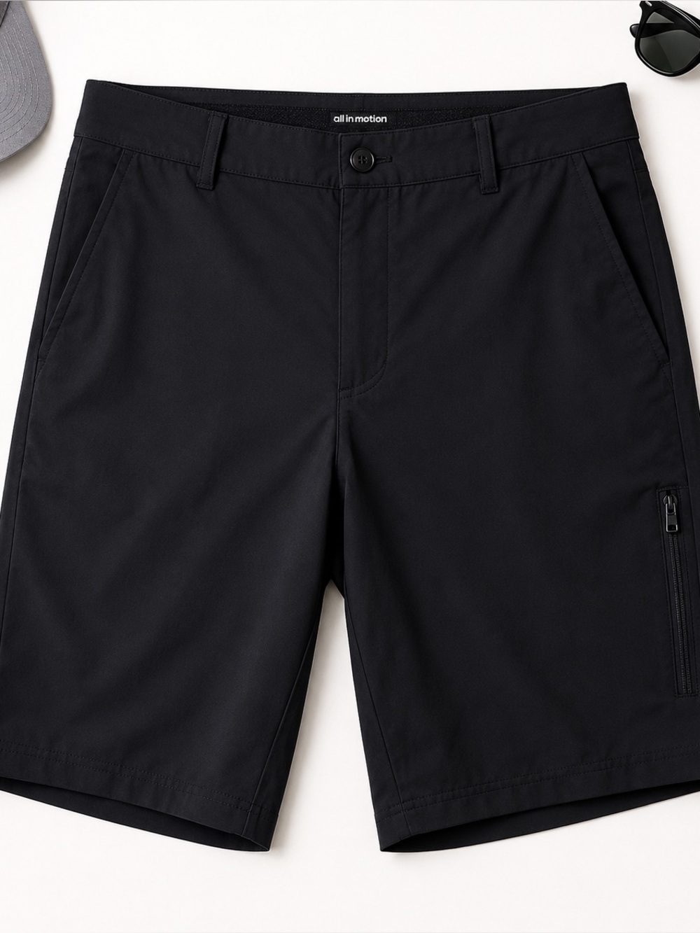 All In Motion Men’s 8” Golf Shorts Size 38 Black Performance Stretch